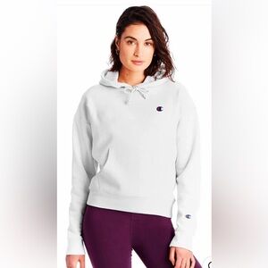 Champion White Reverse Weave Hoodie